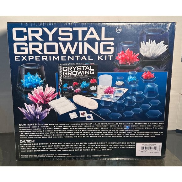 CRYSTAL GROWING EXPERIMENTAL KIT, 7 experiments, age 10+, free download, NEW/SEA - Picture 2 of 3